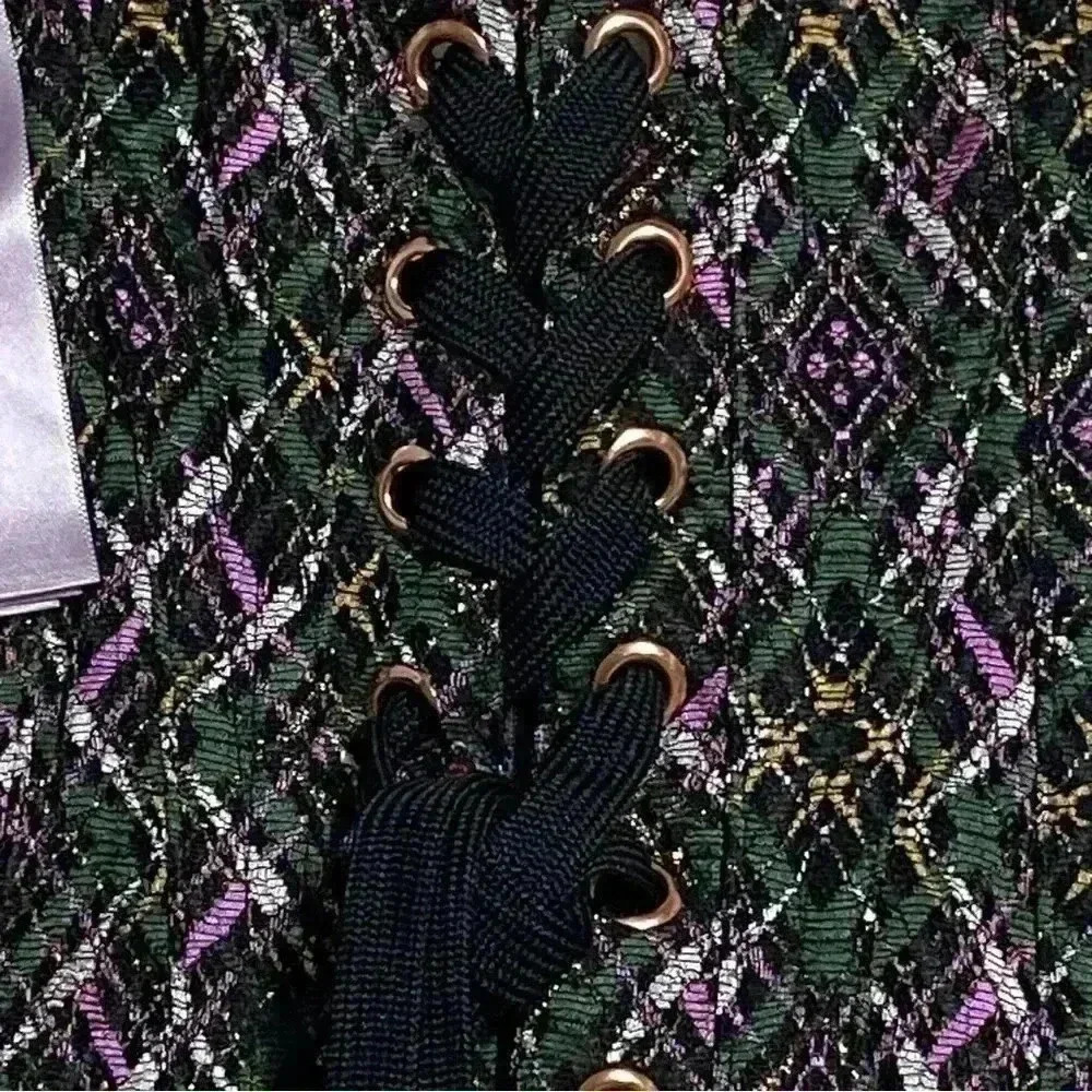 Savage X Fenty A Little Tart Women’s XS Black Multi Plaid Corset Bustier NWT - Picture 9 of 12